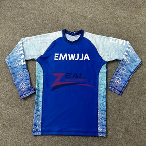 Rashguards personalizados para BJJ, grappling, jiu jitsu, no-gi, MMA, con impresión por sublimación, hechos en Pakistán. - Product Image 1