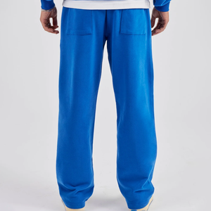 กางเกงวอร์มขาบานสำหรับผู้ชายกางเกงวินเทจฟอกสีกันแดดพิมพ์โลโก้ได้ตามต้องการ - Product Image 2