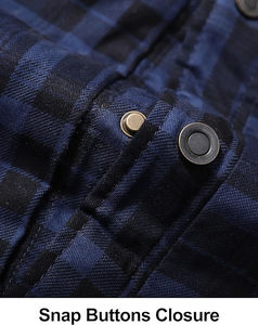 Best Quality Customizable Men's Winter Flannel Jacket Low MOQ Latest Design Label Washed <b>Fabric</b> Hooded Flannel Shirt Jacket - Product Image 4