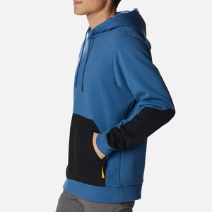 Vente en gros Sweat à capuche pour homme de qualité supérieure Streetwear Color Block Hoodies pour homme avec poche avant noire Nouveau style personnalisé - Product Image 6