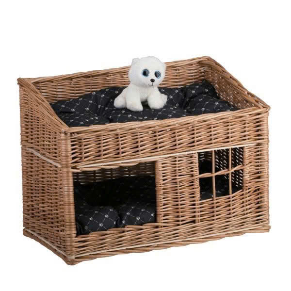 Hand Woven Rattan Pet House for