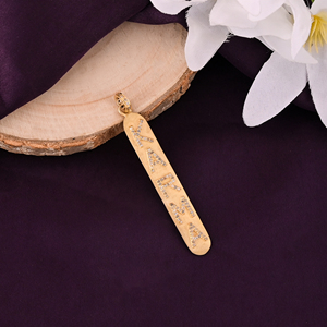 Pendentif vintage pour femme Karma en argent sterling 925 avec placage rhodium noir et diamants pavés pour mariage ou fiançailles 67x10MM - Product Image 1