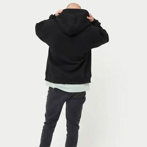 Alta calidad 500 gsm algodón grueso en blanco liso de peso pesado sudaderas con capucha de gran tamaño sin cuerda Unisex logotipo personalizado de talla grande sudaderas con capucha para hombres - Product Image 4