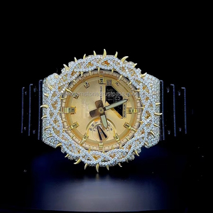 Iced Out 925 Silver Moissanite Diamond GA2100 Thorn Design Reloj Bisel Pass Diamond Tester Hip Hop Buss Down Watch - Product Image 1