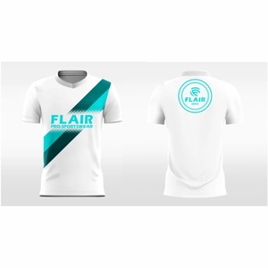 Maillot de football rétro personnalisé de qualité supérieure 100% polyester pour adultes, col en V, léger, confortable, respirant, manches courtes, OEM - Product Image 2