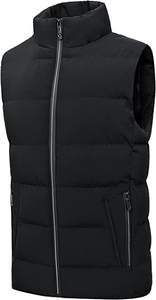 Haut demandé hommes extérieur plus chaud sans manches haute qualité hiver personnalisé grande taille décontracté ample solide sans manches hommes bouffant gilet - Product Image 3