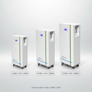 Sistema de Almacenamiento de Energía Doméstico con Ruedas de 10 kWh y 51.2 V, Batería Solar Móvil LiFePO4, Respaldo de Energía, CAN, RS485, WiFi, APP, IP55 - Product Image 1