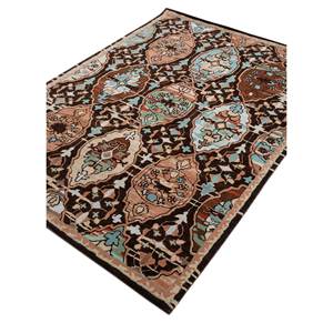 Mythos Gold <b>Boho</b> Hand Tufted Wool <b>Rug</b> Rectangular Medallion Pattern for Home Bed Room Entryway or Hallway-Tac-7083(Md) - Product Image 2