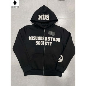 เสื้อฮู้ดผ้าฟลีซปักโลโก้ได้ตามต้องการของผู้ชายเสื้อสเวตเชิ้ตลำลองฤดูหนาวแบบลำลองเทคนิคการพิมพ์ลายนูนบนหน้าจอแบบ3D เทคนิคซักได้ - Product Image 4