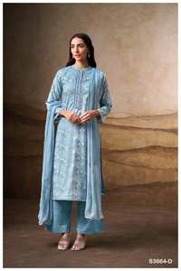 Premium Lauren coton imprimé brodé Salwar Kameez catalogue complet fête porter des vêtements indiens et pakistanais au prix de gros - Product Image 4