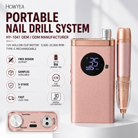 Micromotor Inalámbrico para Uñas 22000 RPM con Clip para Cinturón, Herramienta Portátil de Manicura y Pedicura para el Cuidado de Uñas, Callos y Cutículas, 6 Colores