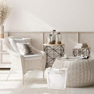 Wood Trash Can, Rectangular Rustic Wooden Waste Basket Farmhouse Wastebasket <b>Bin</b> with Handle Small <b>Narrow</b> Garbage Can Trash <b>Bin</b> - Product Image 5