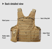 Équipement tactique personnalisé populaire fournit un gilet tactique étanche 1000d Oxford Camo Molle à dégagement rapide avec pochette pour magazines