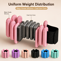 Poids de poignet et de cheville en silicone et fonte, forme rectangulaire, 2 lb, avec logo personnalisé, faible MOQ, fermeture auto-agrippante réglable, unisexe, qualité supérieure