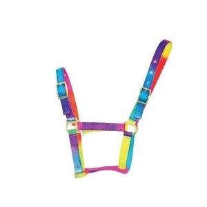 Licol de cheval couleur arc-en-ciel en cuir de haute qualité en nylon PVC collier de tête licous de cheval réglables avec un design unique en PP - Product Image 4