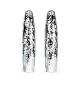 <b>Set</b> of 2 Hammered Aluminium Metal Flower <b>Vase</b> Manufacturer Custom Handmade Design Aluminium Metal Flower <b>Vases</b> - Product Image 2