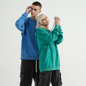 Vente en gros en Chine, pull-over à capuche 100% coton, sweat-shirt à capuche unisexe surdimensionné personnalisé en polaire lourde de qualité supérieure - Product Image 1