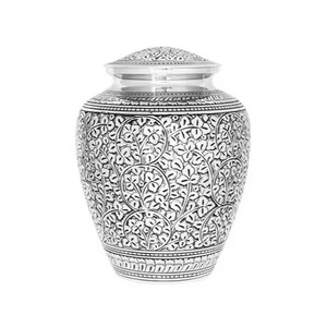 Handicrafts Unique Design Metal Urns Funeral Supplies Wholesale Aluminum Cremation Urn From Indian Exporter With Export Quality - Product Image 1