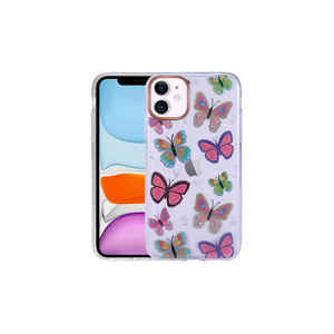 Coque rigide MYST Inka Luxury White à motifs brillants pour iPhone 11 11 Pro 13 Pro 14 Plus, coque de téléphone élégante - Product Image 1