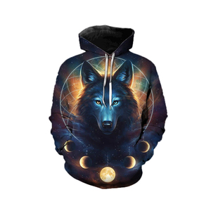 Sudadera con capucha personalizada estampada de algodón 100% para hombre, forro polar de alta calidad para ropa de calle de invierno - Product Image 3
