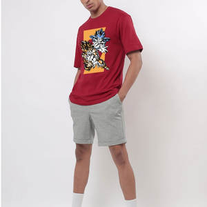 เสื้อยืดพิมพ์ลายดิจิทัลแขนสามส่วนดีไซน์ล่าสุดเสื้อยืดผ้า100% ผ้าฝ้ายทรงหลวมพิมพ์ลายดิจิทัลแบบครึ่งแขน - Product Image 3