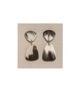 Boucle d'oreille écologique en corne de buffle Offre Spéciale taille personnalisée meilleure qualité de boucle d'oreille en corne faite à la main emballage personnalisé avec vente - Product Image 2
