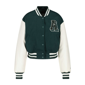 Chaqueta corta universitaria de estilo Vintage para mujer, algodón transpirable de Color sólido, última llegada 2025, de larga duración para adultos, precio bajo - Product Image 1