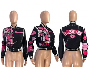 Chaquetas universitarias de mujer de alta calidad con diseño elegante última venta al por mayor por encargo casual - Product Image 2