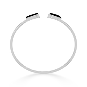 Pulsera Ajustable de Plata de Ley 925 de Primera Calidad, con Diseño Moderno, Shungita Ovalada y Cabujón de Bala, Pulsera de Lujo para Regalo de Mujer - Product Image 2