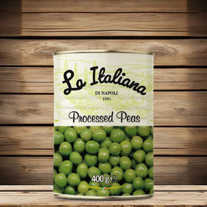 Natural 400g Green Peas Made in Italy <b>Canned</b> <b>Vegetables</b> - Product Image 1