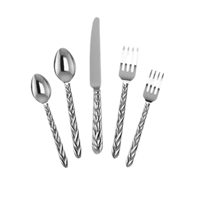 Cubiertos con mango de cristal hechos a mano, cubiertos de plata pulida, cubiertos para el hogar, cocina, boda, cuchara, tenedor, cuchillo, Decoración de mesa - Product Image 2