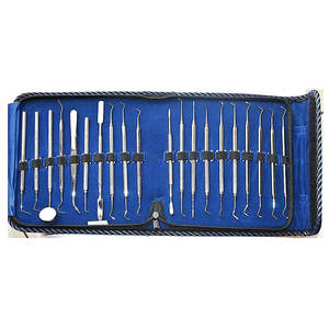 Kit de Elevadores Dentales para Raíces, Combinación de 20 Instrumentos Manuales de Acero Inoxidable Alemán para Uso Profesional, Incluye Espejo Bucal - Product Image 1