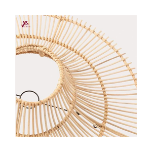 Best Selling Modern Custom <b>Round</b> Rattan Shade Home Decor <b>LED</b> Pendant Chandeliers Natural Rope Woven Ceiling <b>Lights</b> - Product Image 3