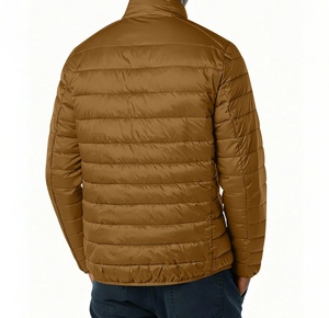 Veste matelassée à capuche décontractée pour homme et femme en nylon de couleur unie avec logo personnalisé, vente en gros - Product Image 3