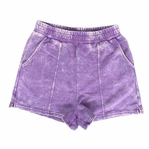 Pantalones cortos de calle con lavado ácido para hombre, pantalones cortos para correr, 100% de algodón, diseño de logotipo personalizado, pantalones cortos con estampado bordado 2025 - Product Image 1