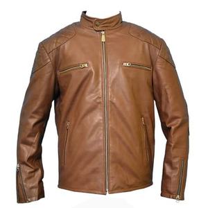 Chaqueta Bomber de Piel de Oveja Genuina de Alta Calidad para Hombre, Ecológica, Talla Grande, Cierre de Cremallera, Transpirable e Impermeable, para Primavera - Product Image 1