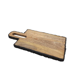 Planche à découper en bois de qualité standard Planche à découper de cuisine de finition naturelle de forme rectangulaire en bois naturel - Product Image 6
