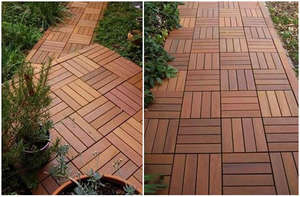 กระเบื้องพื้นไม้ปาร์เก้ที่สวยงามสำหรับใช้กลางแจ้งขนาด12มม. แบบวิศวกรรมที่ทันสมัยสำหรับระเบียง/เฉลียง/ริมสระน้ำ - Product Image 6