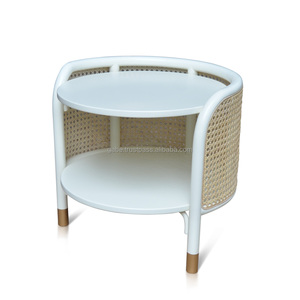 Table de chevet moderne et sophistiquée en bois massif Rangement élégant chic Caractéristiques convertibles pour meubles de chambre à coucher Salon Hôtels - Product Image 1