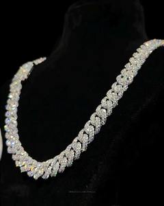 Chaîne cubaine en argent 925 de qualité export, tendance, avec diamants, pour les soirées en boîte de nuit et le port quotidien, disponible à un prix compétitif - Product Image 6