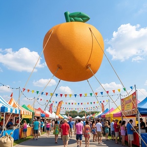 Ballon publicitaire géant gonflable en forme d'orange suspendue, modèle de fruit simulé gonflable - Product Image 1
