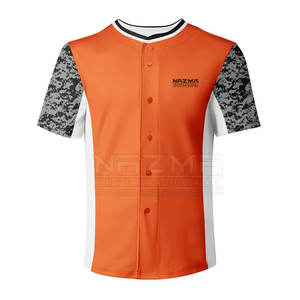 Maillots de baseball unisexes personnalisables de haute qualité à séchage rapide pour adultes, en polyester durable et respirant, uniformes de jeu à col en V - Product Image 1