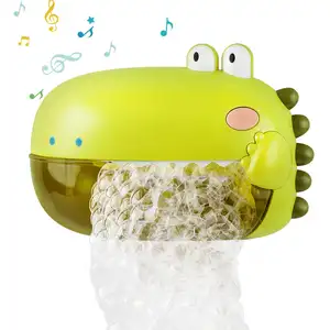 Hot Sale Baby Bath Toys Automatic Bath Bubble Machine Dinosaur Bathtub Bubble Maker with 12 Songs Bathtime Shower Bathtub Toys