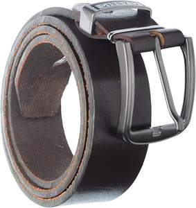 Ceinture en cuir véritable pour hommes, aspect vintage, décontractée, pour tous les jours, boucle classique, ceinture élégante en cuir véritable pour hommes - Product Image 4