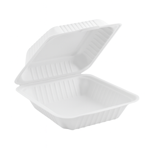 ProTakeOut, [9 x 9] Blanc 1 compartiment, 150 paquets, contenants à emporter avec fermeture à glissière centrale, durables et écologiques, MFPP - Product Image 1