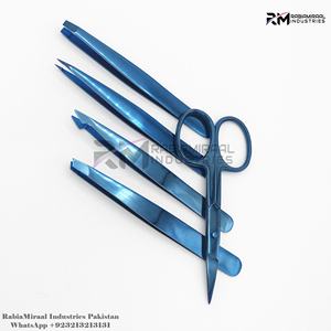 Pinzas de cejas de plasma azul de alta calidad, embalaje personalizado de acero inoxidable, pinzas de cejas demandables de gran venta - Product Image 4