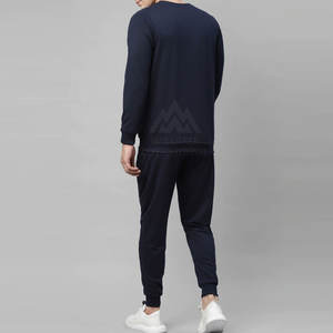 ชุดวอร์มสำหรับผู้ชายผ้าคอตตอนผ้าโพลีเอสเตอร์ทรงสลิมฟิต - Product Image 3