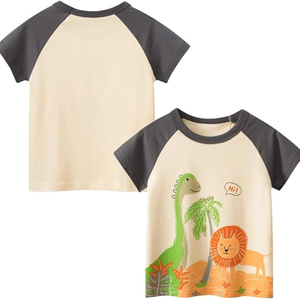 T-shirt en coton tricoté élégant et confortable pour tout-petit garçon appliques personnalisées boutique vêtements été enfants garçon vêtements chemises - Product Image 2