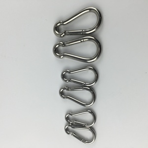 Kait Klip Kecil <span class=keywords><strong>Carabiner</strong></span> Baja Tahan Karat 304, Pengait Pegas untuk Berkemah, Mendaki, Klip untuk Tali, Rantai, Gantungan Kunci, Cincin Kunci - Product Image 2