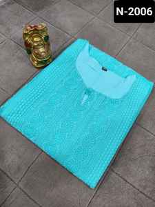 Indian Ethnic Wear Exclusive Collection of Premium Georgette <b>Top</b> with Beautiful Chikankari Work Casual and Daily Wear Kurtis - Product Image 6